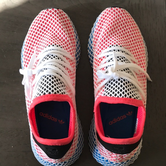 adidas deerupt blue and white